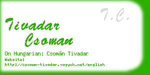tivadar csoman business card